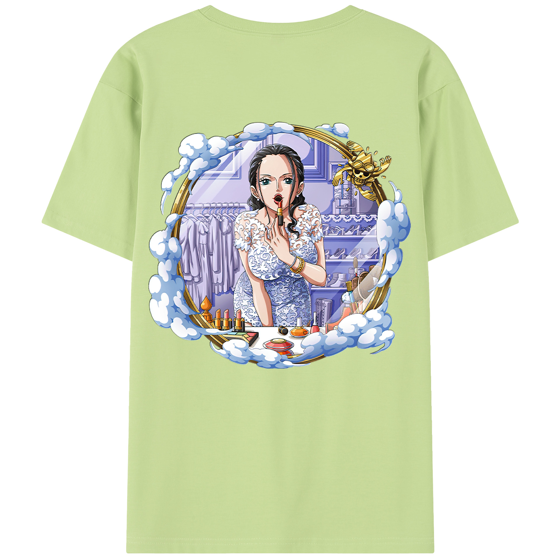ワンピース ニコ・ロビン ONE PIECE Nico Robin 綿100％半袖Tシャツ（背面プリント）